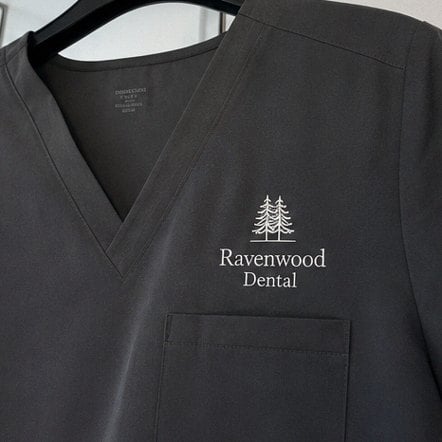 Branded scrubs with logo