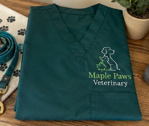 Customized scrubs for veterinary clinics