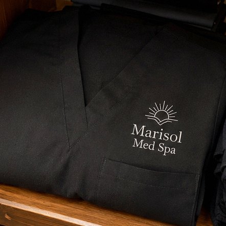 Promotional custom scrubs with company logo